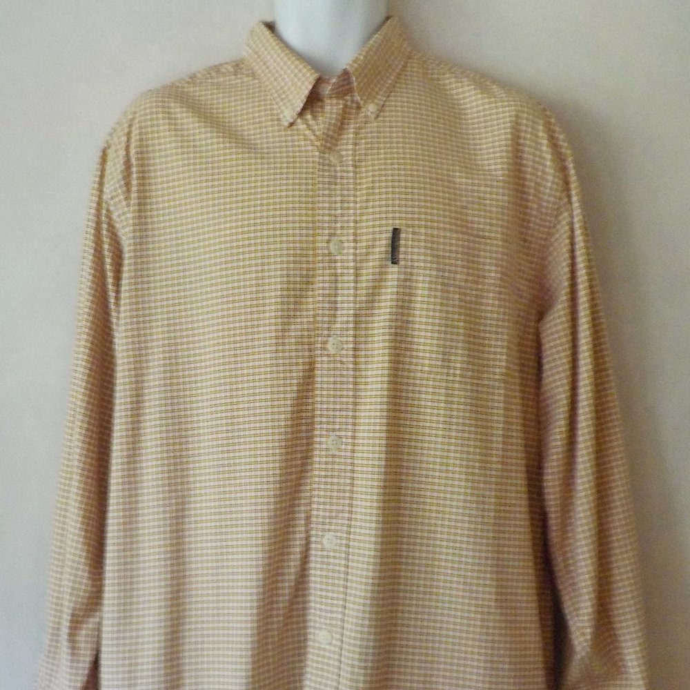 Abercrombie & Fitch shirt sz M gold plaid EUC
